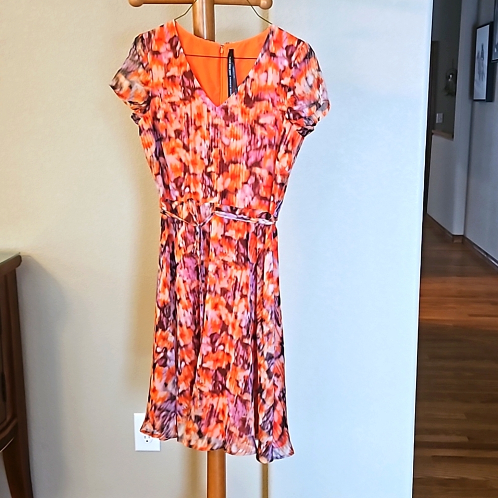 Andrew Marc, Floral Pattern Dress, Size 2